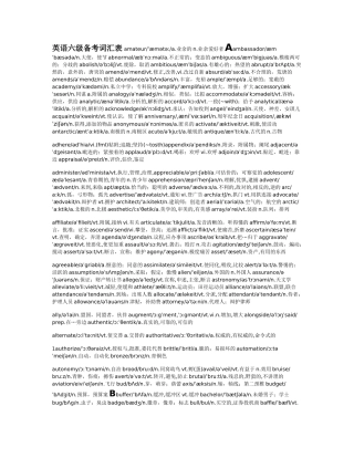 大学英语六级[CET6]必过词汇表