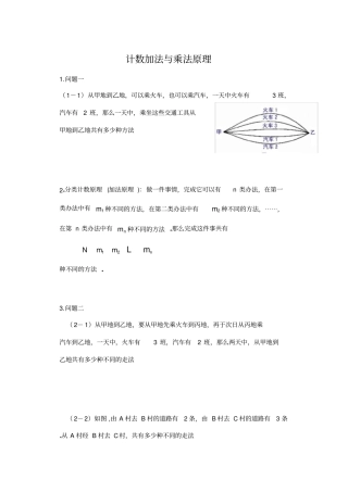 加法原理和乘法原理