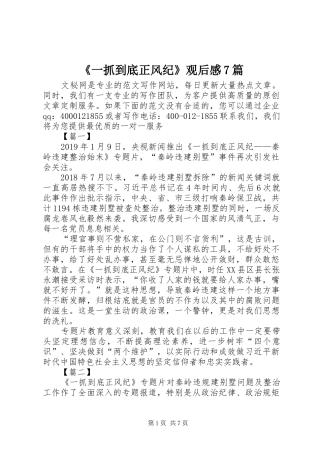 《一抓到底正风纪》观后感7篇