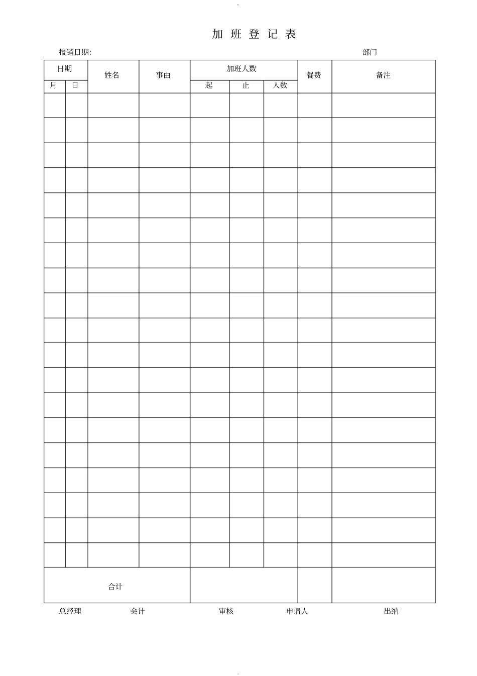 加班统计表全_第2页