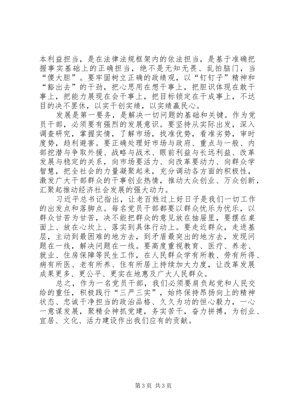 市委书记践行三严三实心得体会_第3页