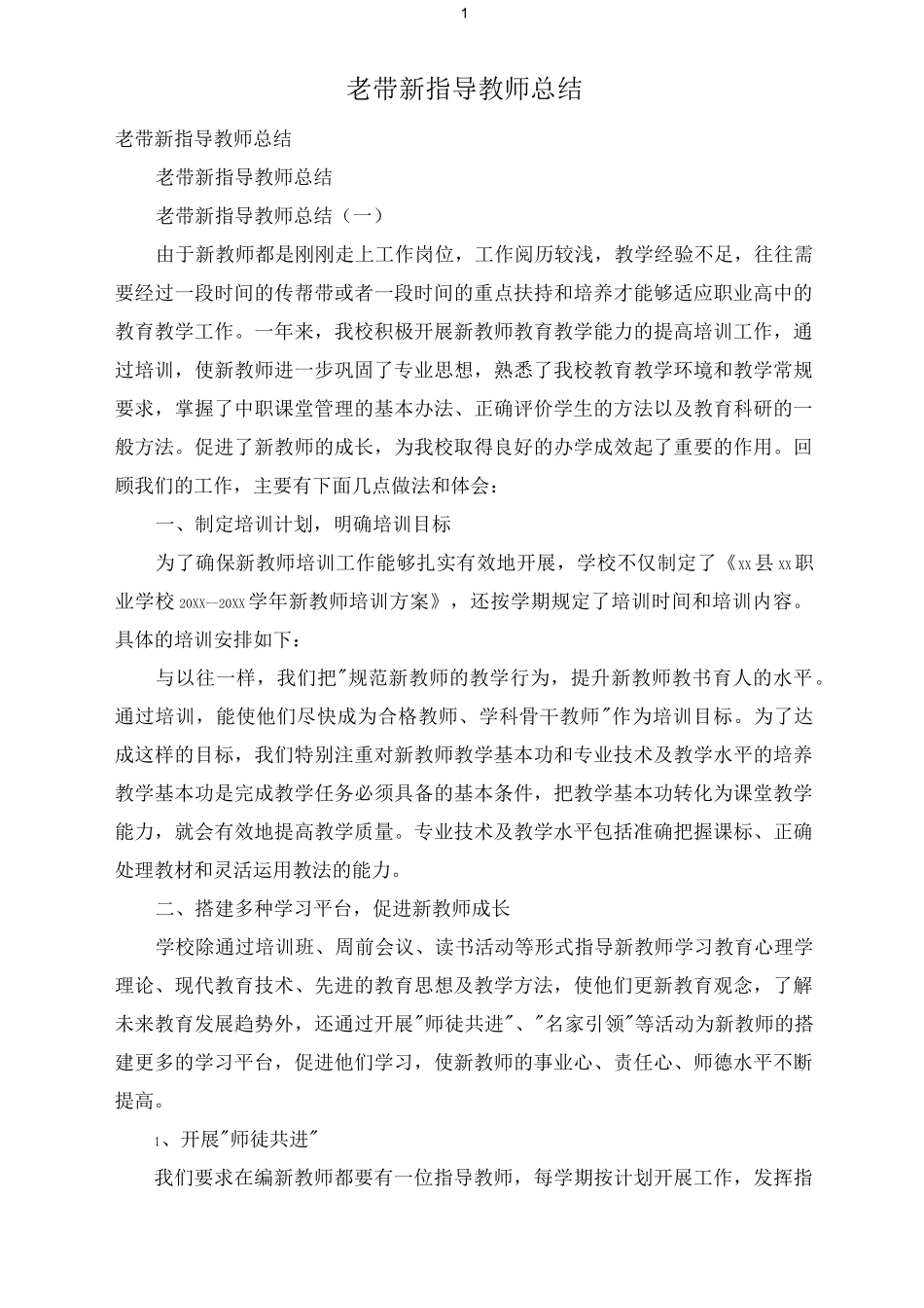 老带新指导教师总结_第1页