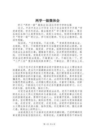 两学一做微体会