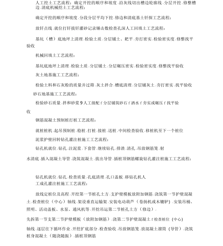 建筑施工工艺流程大全_第1页