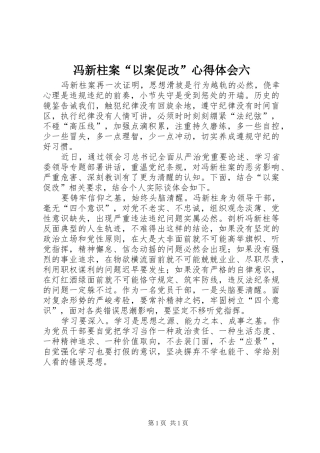 冯新柱案“以案促改”心得体会六