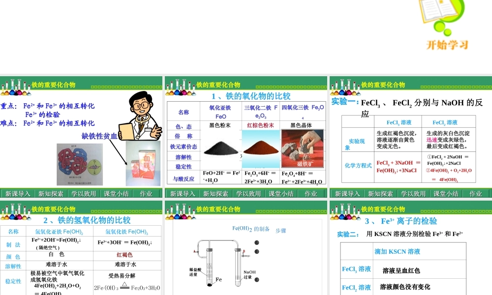 铁的重要氧化物