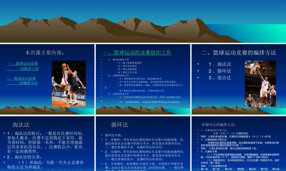 篮球竞赛组织编排