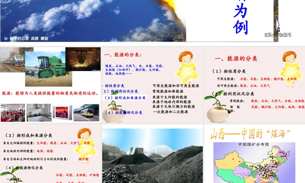 能源资源的开发——以我国山西省为例第一课时