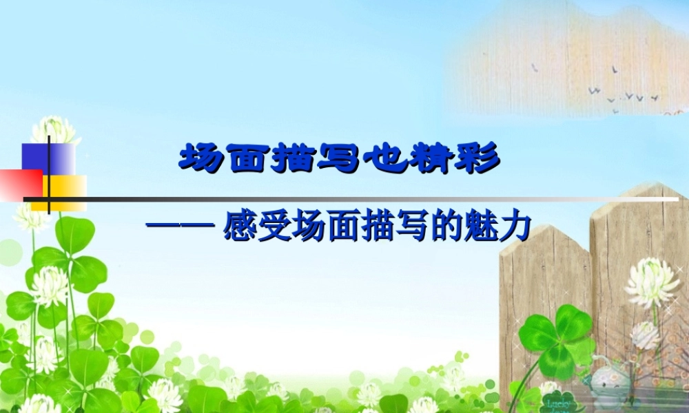 场面描写课件