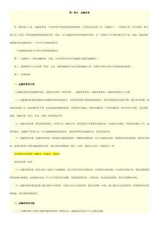 金融市场与金融会计准则