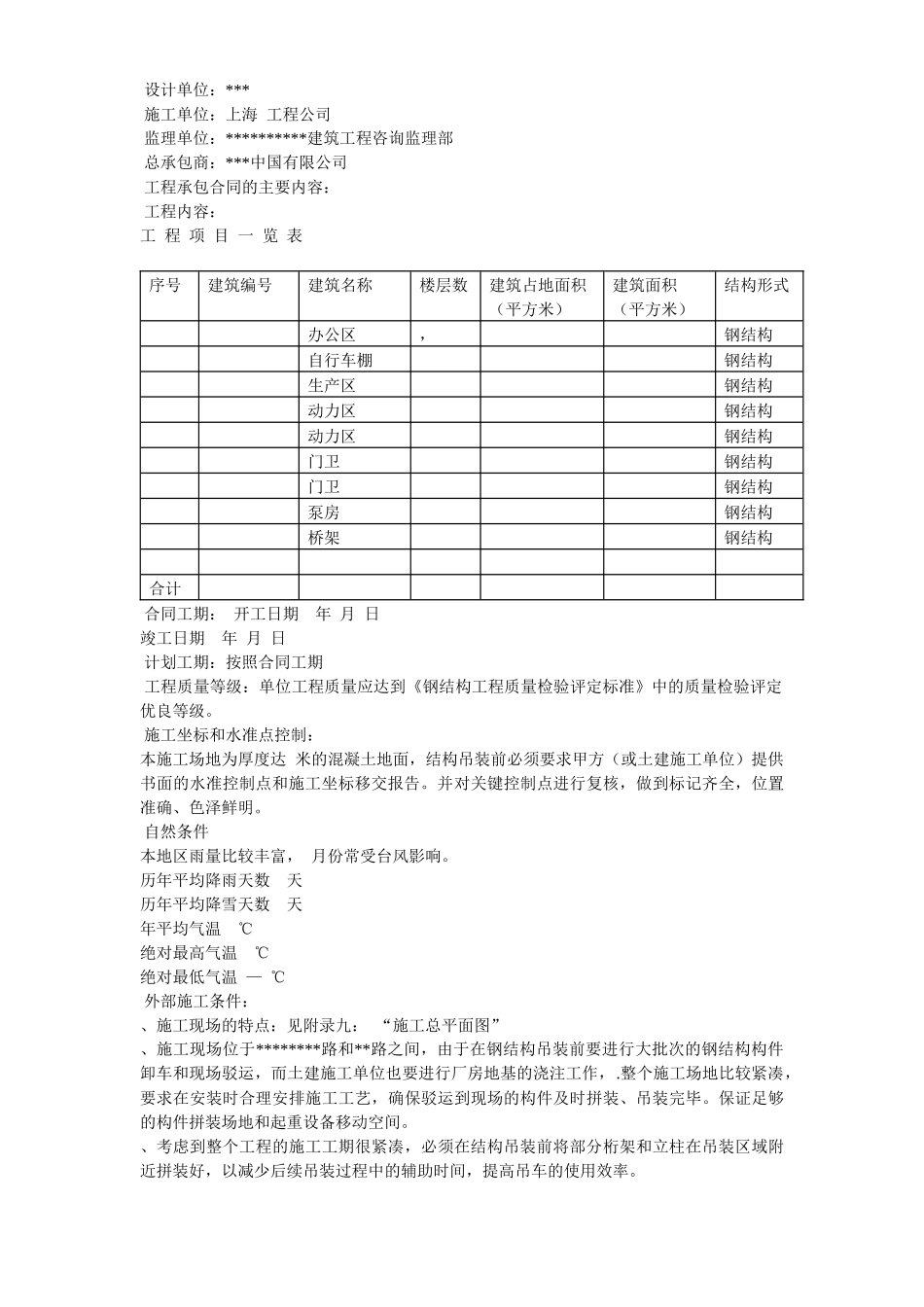 上海某厂房钢结构安装工程施工组织设计_第3页