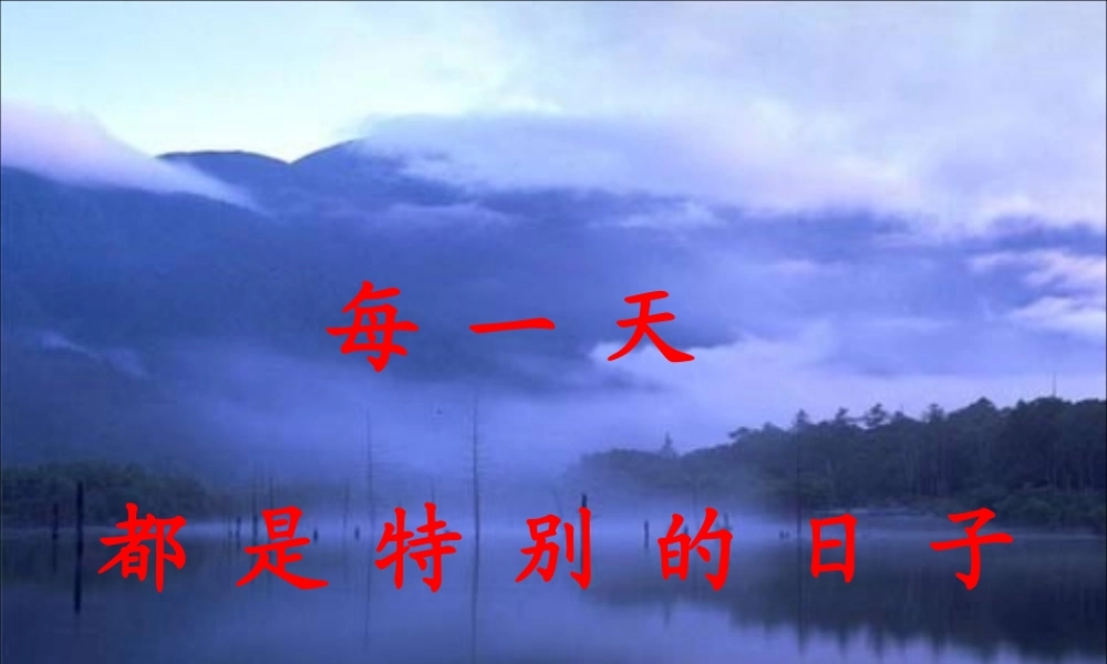 PPT：特别的日子