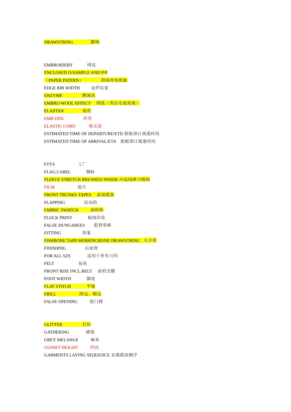 服装工艺单翻译_第3页