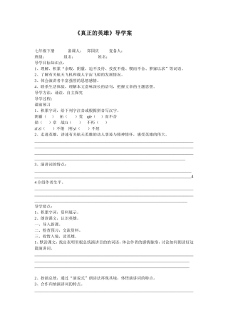 真正的英雄文档