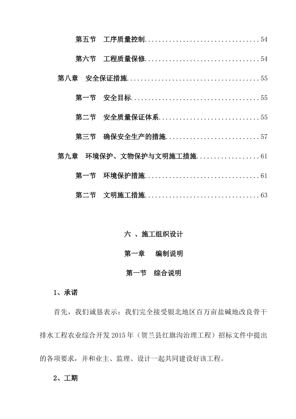 某县红旗沟治理工程施工组织设计_第3页