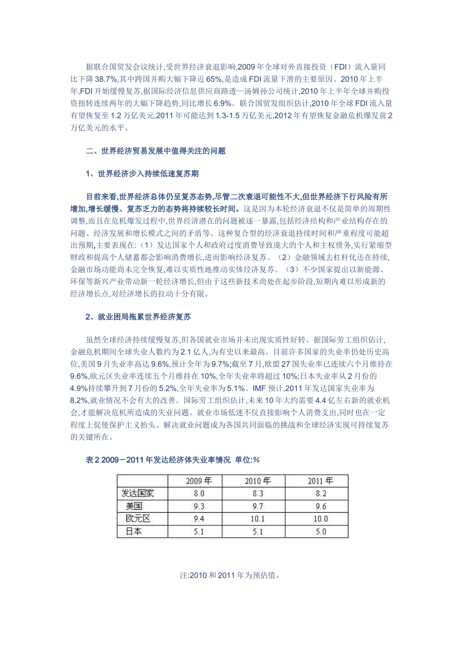 综合：世界经济和贸易形势_第2页