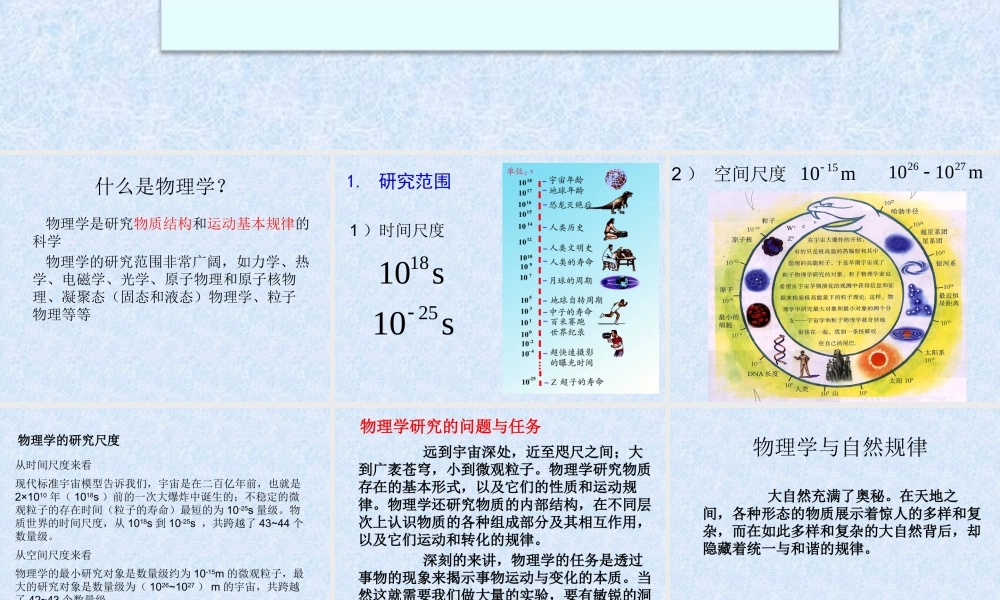 高中物理第一课