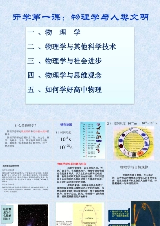 高中物理第一课