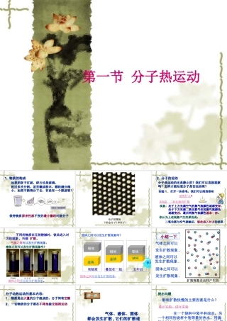 新人教版九年级物理_分子热运动