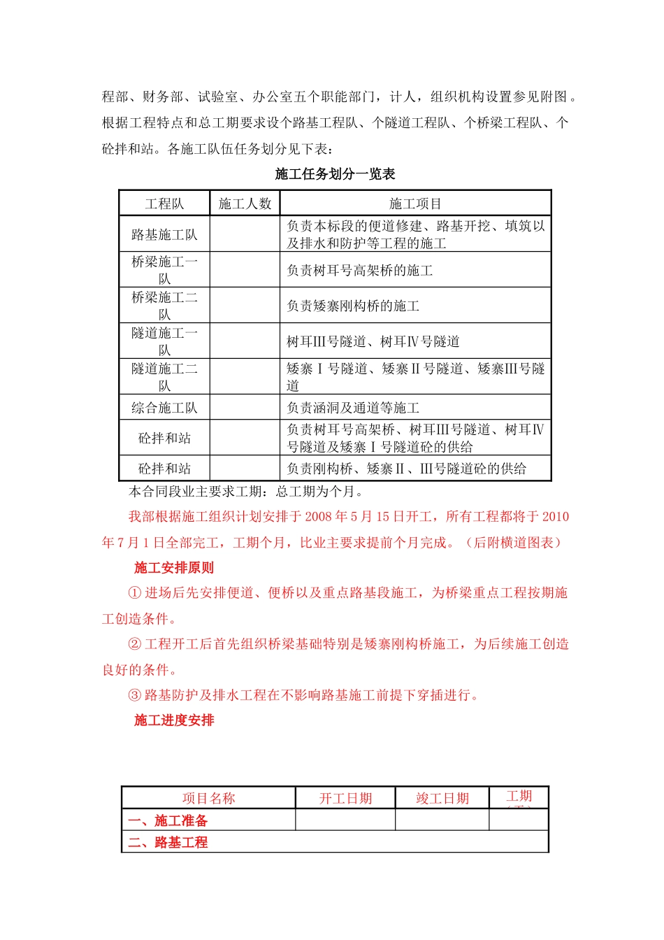 高速公路（段）土建工程实施性施工组织设计方案_第2页