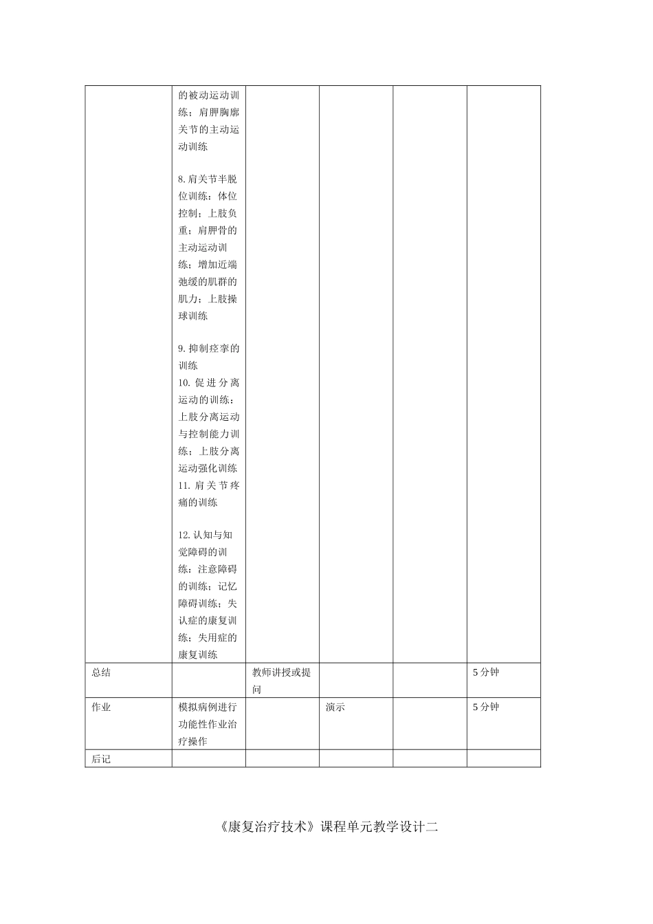 作业治疗技术模块教学的单元教学设计-辽宁中医药大学职业技_第3页