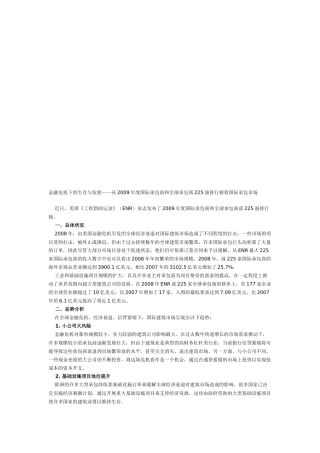 金融危机下的生存和发展