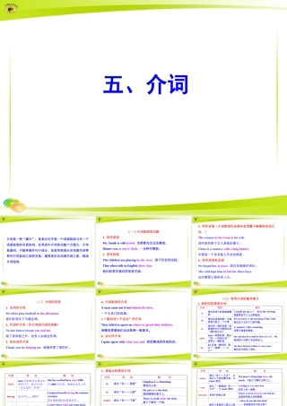 九年级语法复习课件（介词）