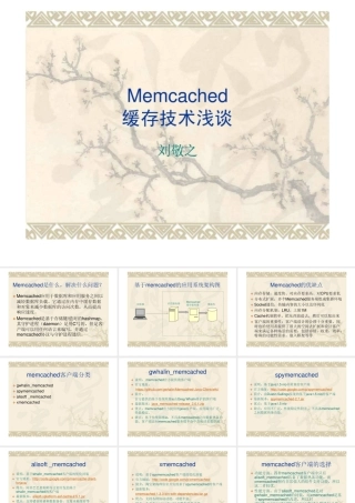 MEMCACHED缓存技术浅谈
