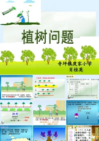 四年级数学下册课件_数学广角植树问题
