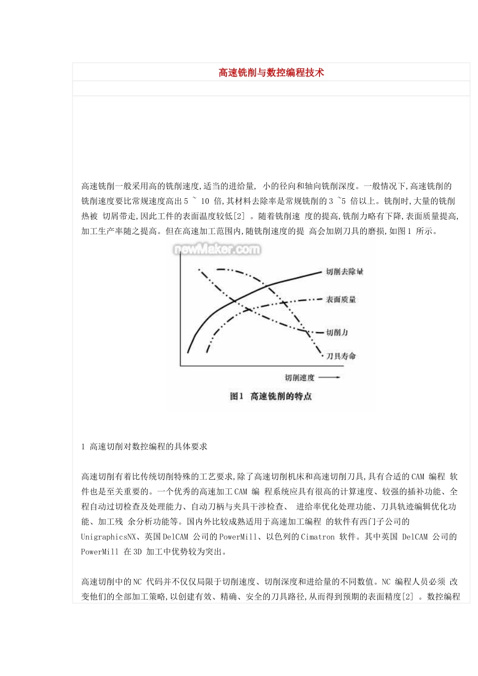 高速铣削与数控编程技术_第1页