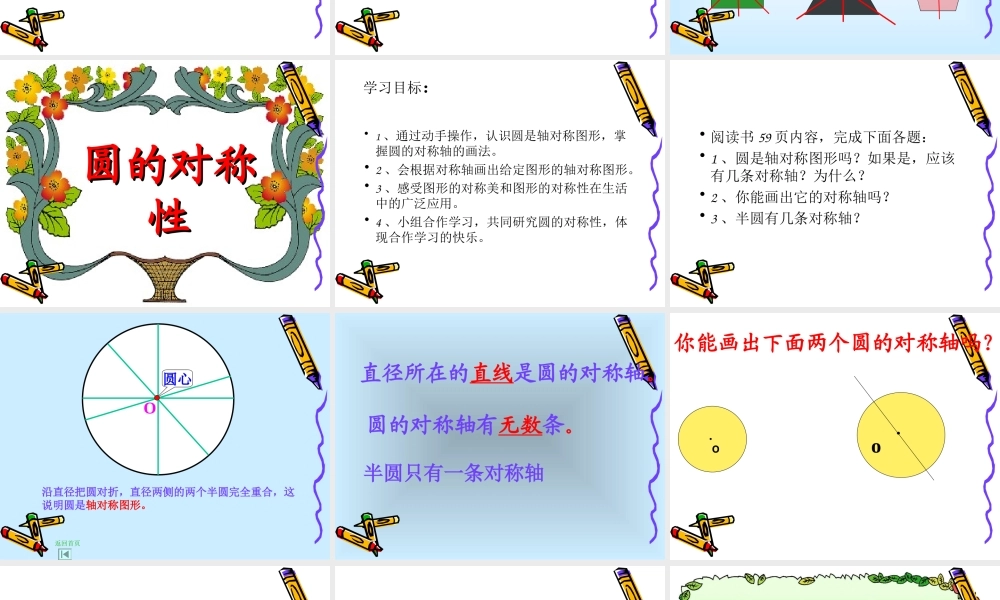 新人教版六年级圆的对称性