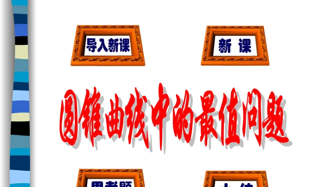 圆锥曲线的最值问题