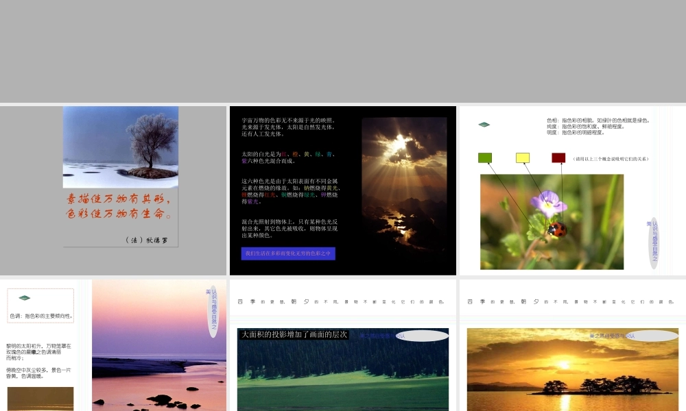 中学美术课件《多彩的风景》