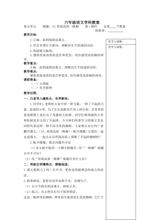 青藏高原一株柳