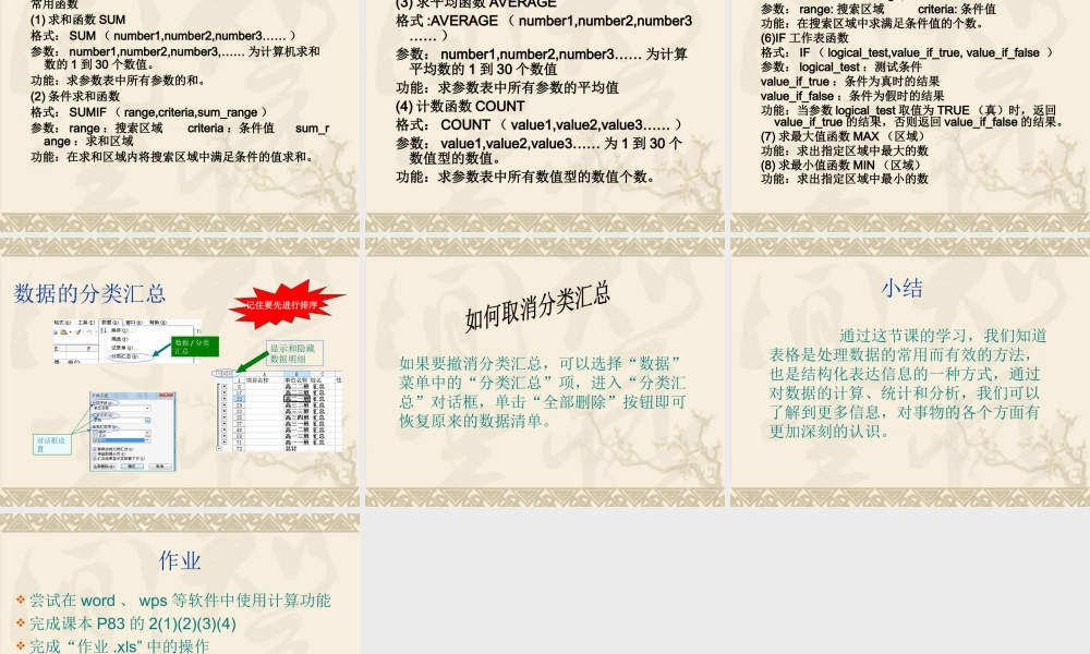 表格数据的处理(成品)