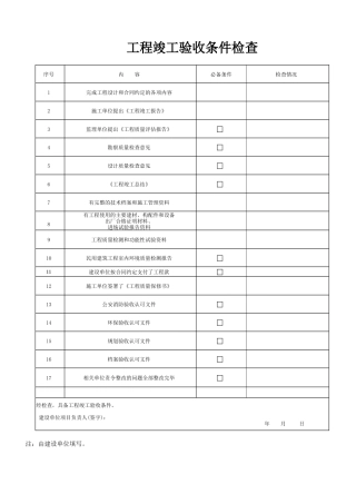 装饰装修工程验收资料表格