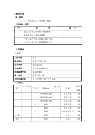 某多层住宅小区建筑节能方案(DOC35页)