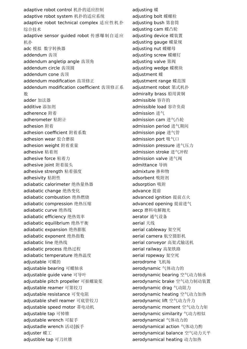专业机械中英文对查表_第3页
