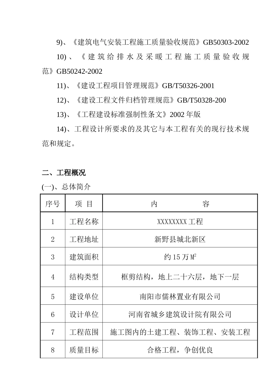 XX住宅小区施工组织设计1133_第3页