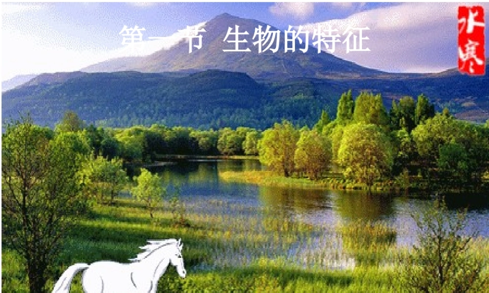 第一节生物的特征