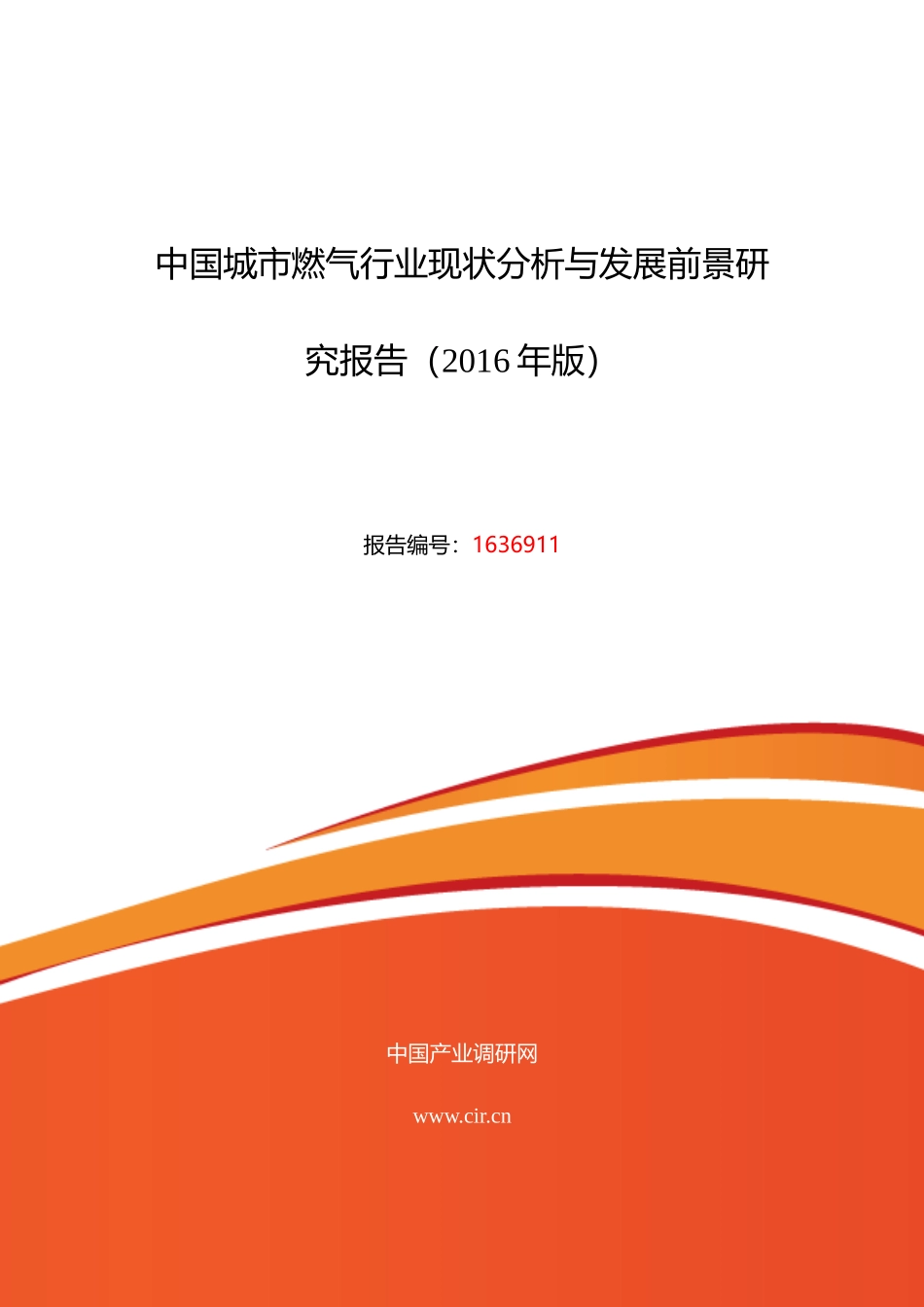 XXXX年城市燃气调研及发展前景分析_第1页