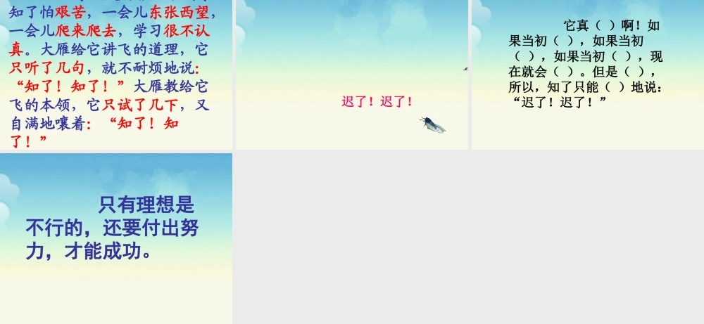 《知了学飞》教学课件