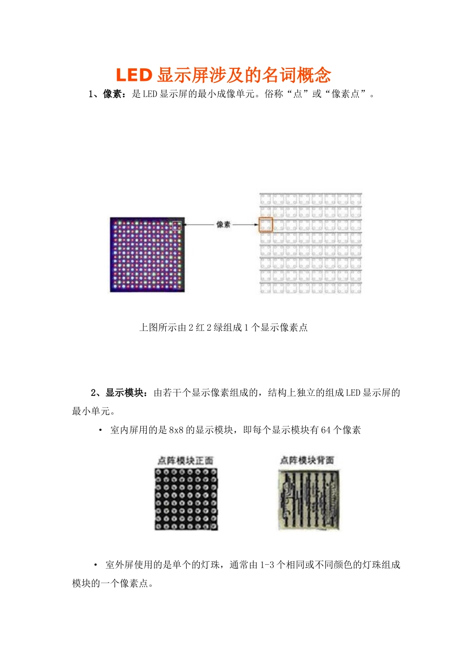 LED显示屏涉及的名词概念_第1页