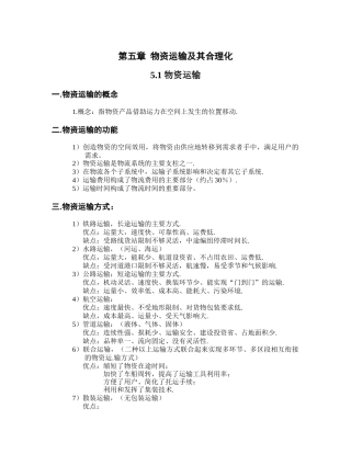 物资运输及其合理化