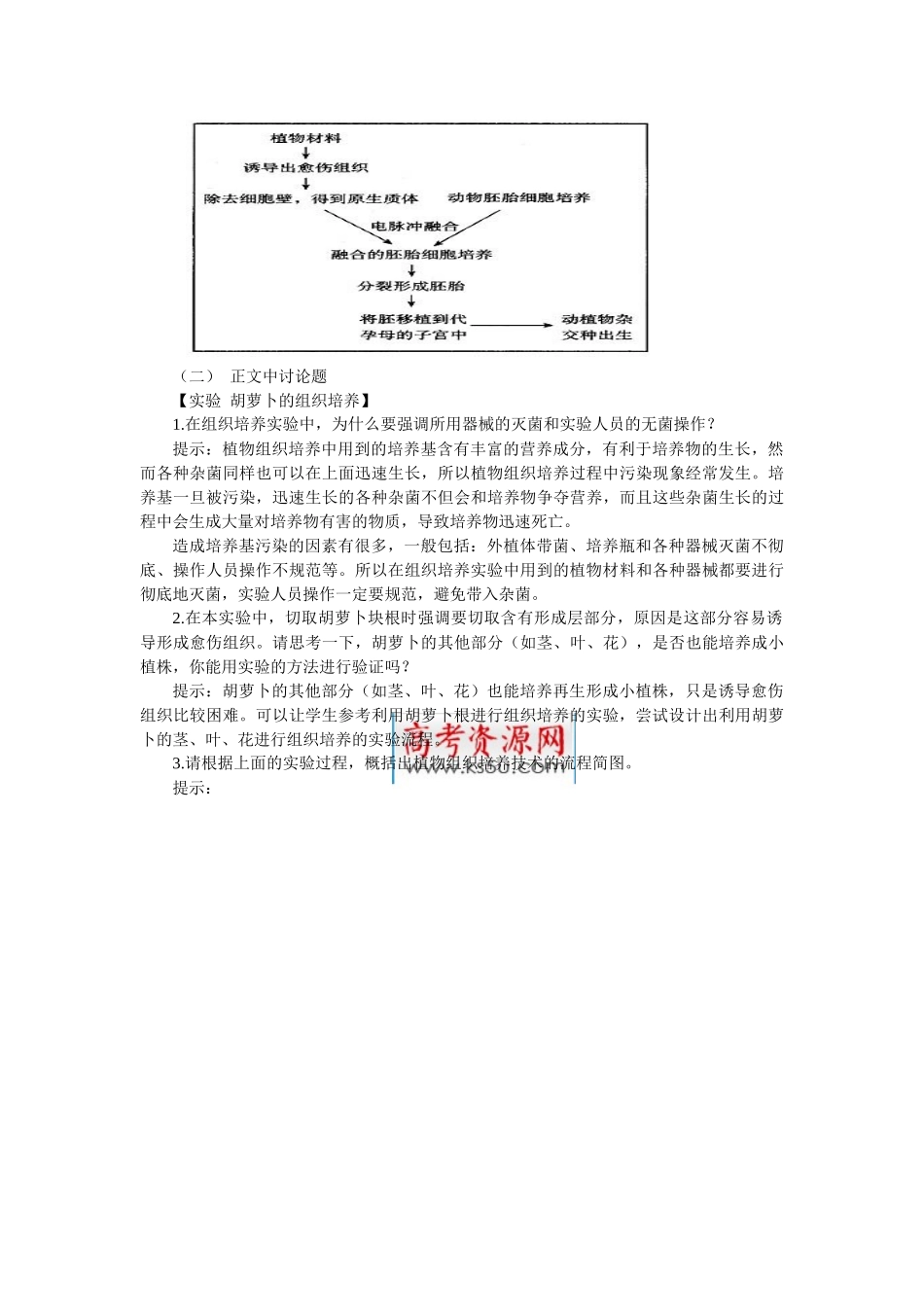 植物细胞工程-蚌埠一中生物资源网生物资源首页_第3页