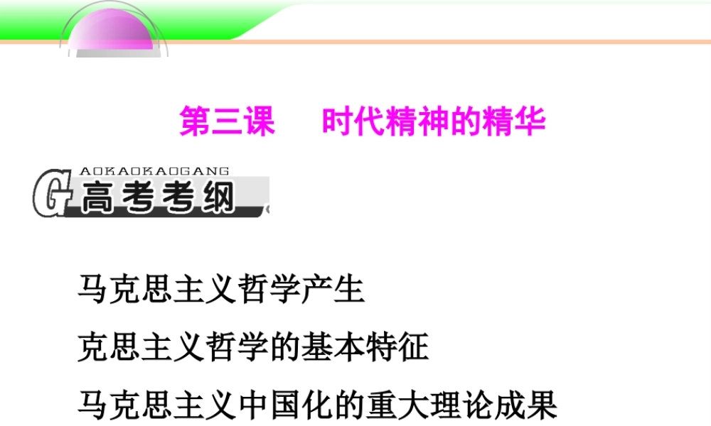 第三课时代精神的精华