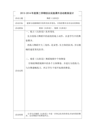 综合实践太阳花教案李冰心