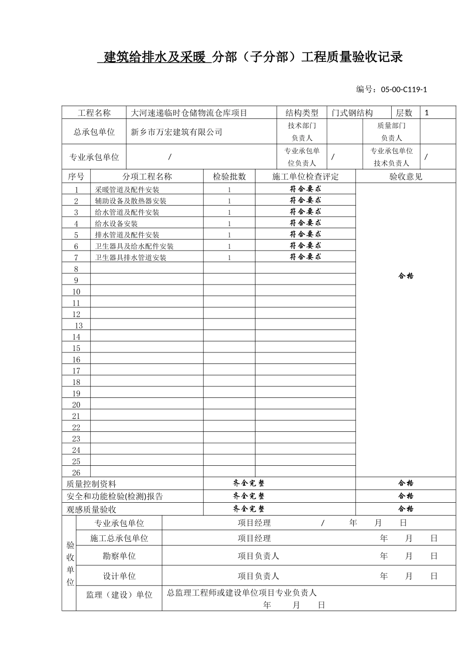 给排水及采暖工程竣工资料_第3页