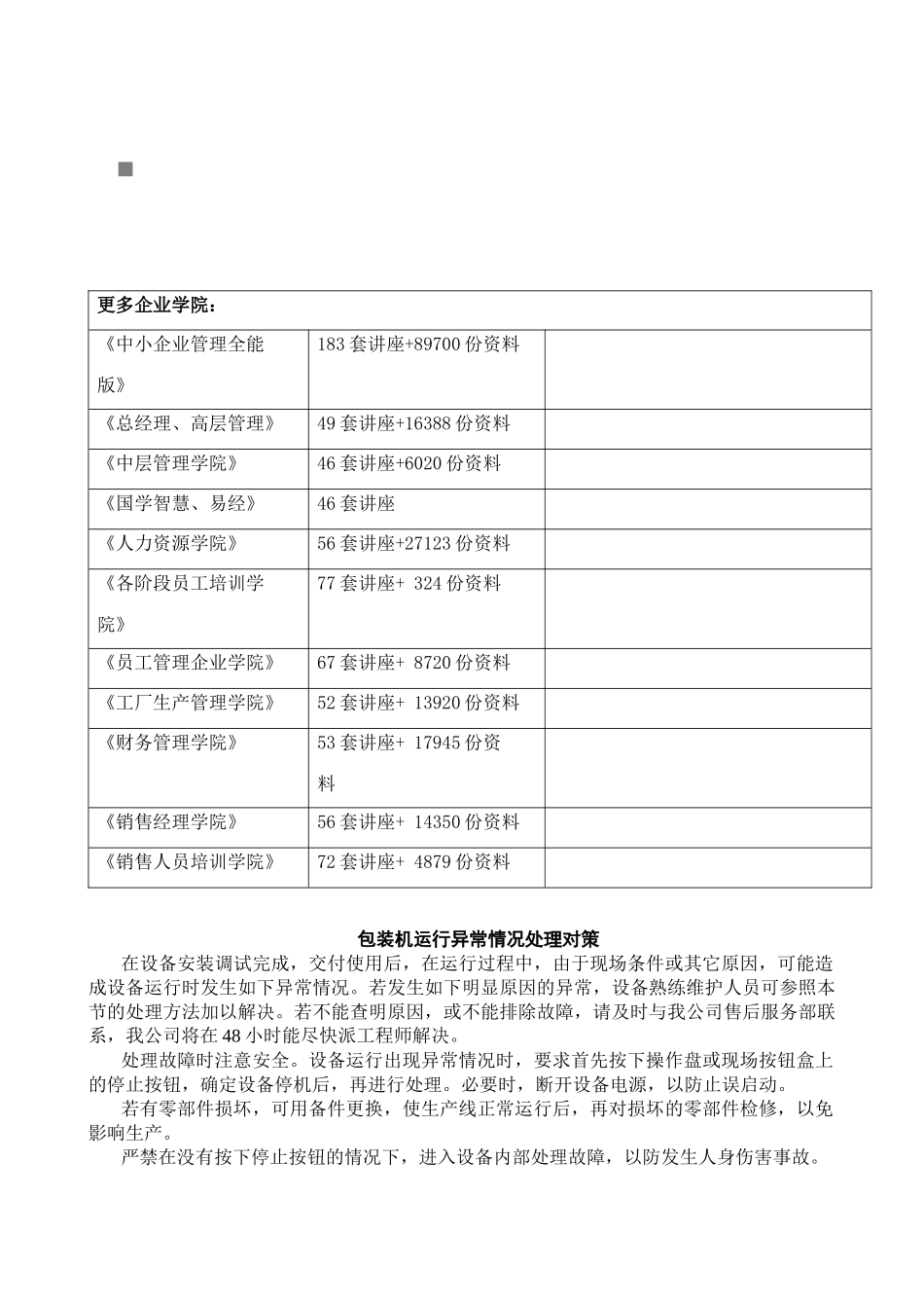包装机运行异常情况的处理对策_第1页