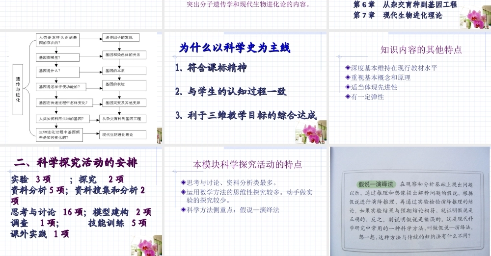 （赵占良）遗传与进化模块教材解析